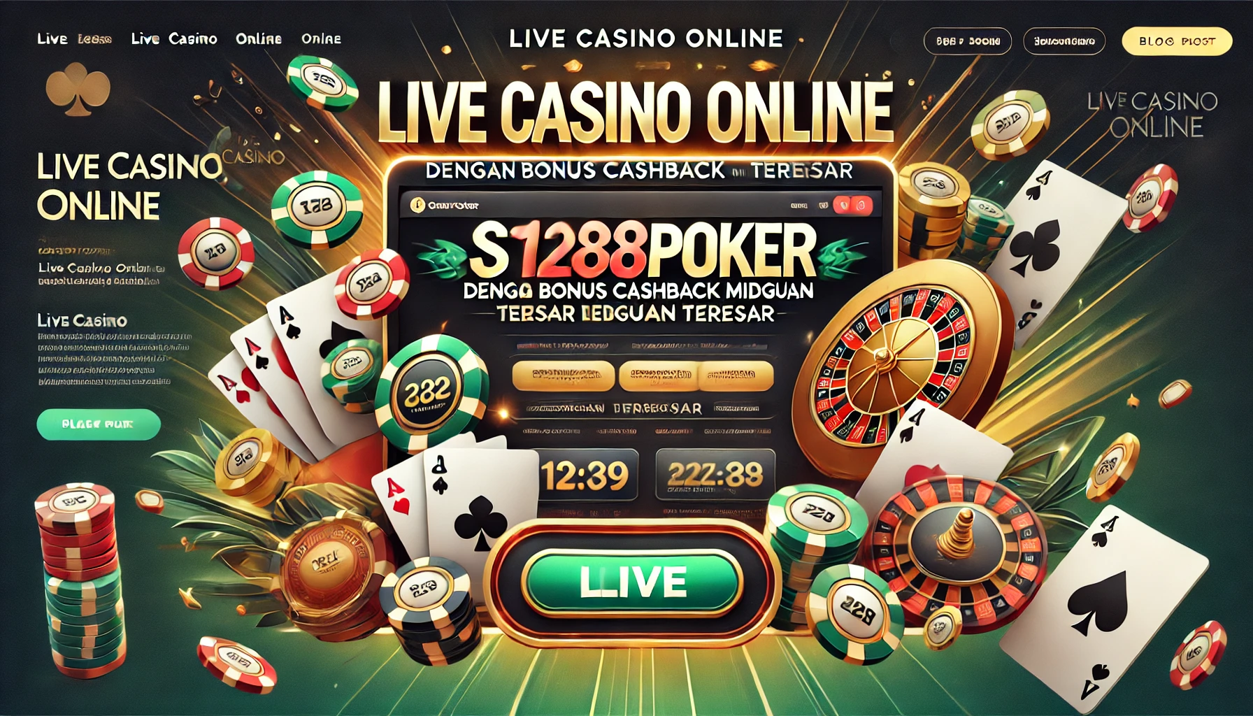 Live Casino Online dengan Bonus Cashback Mingguan Terbesar